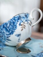 Platinum Blue & White 3-piece Coffee Set (230ml)