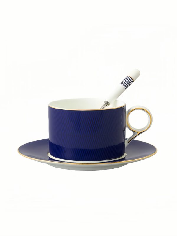 The Blue Danube 3-piece coffee cup and saucer set