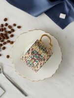 Aureate Violet Coffee Cup and Saucer Set