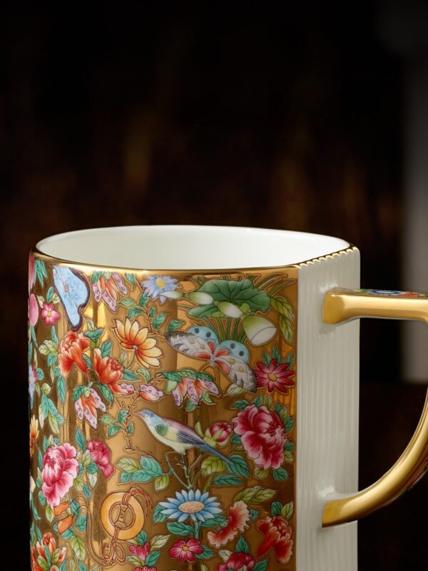 Guangcai Legacy 2-Piece Matching Cup Set (430ml - Gold Embossed Base)