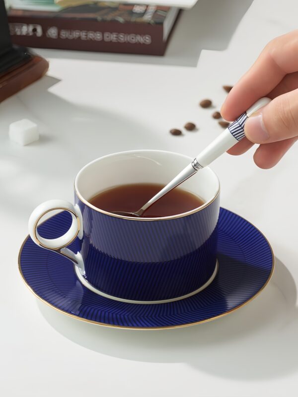 The Blue Danube 3-piece coffee cup and saucer set