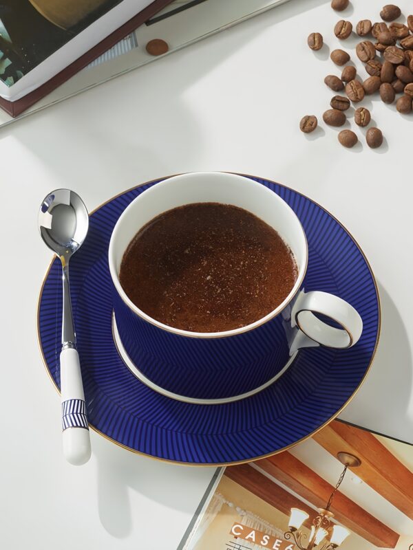 The Blue Danube 3-piece coffee cup and saucer set