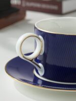 The Blue Danube 3-piece coffee cup and saucer set