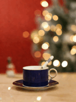 The Blue Danube 3-piece coffee cup and saucer set