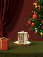 Guangcai Legacy 3-Piece Cup Set (430ml - Gold Embossed Base)