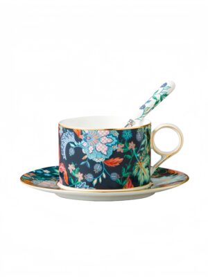 Clarence 3-piece Cup and Saucer Set (Blue Base)