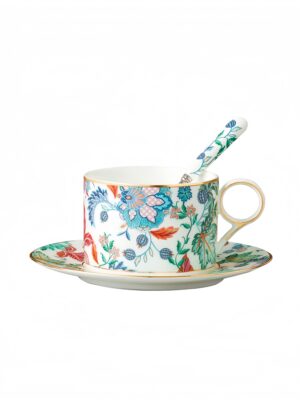 Clarence 3-piece Coffee Cup and Saucer Set - No Floral Decal