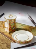 Guangcai Legacy 3-Piece Cup Set (430ml - Gold Embossed Base)