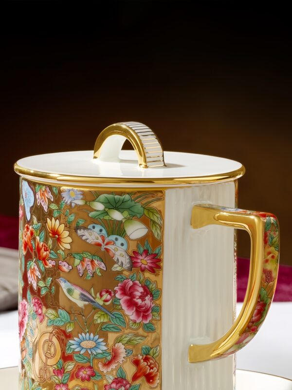 Guangcai Legacy 3-Piece Cup Set (430ml - Gold Embossed Base)