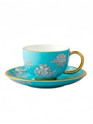 Elegant peony 2 piece Coffee Cup and Saucer Set