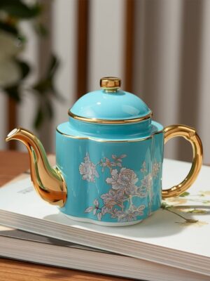 水墨牡丹 4头茶具 (5)