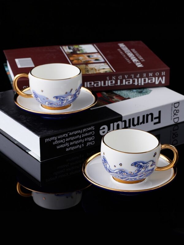 Pearls d Orient - 4-piece Coffee Cup and Saucer Set