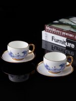 Pearls d Orient - 4-piece Coffee Cup and Saucer Set