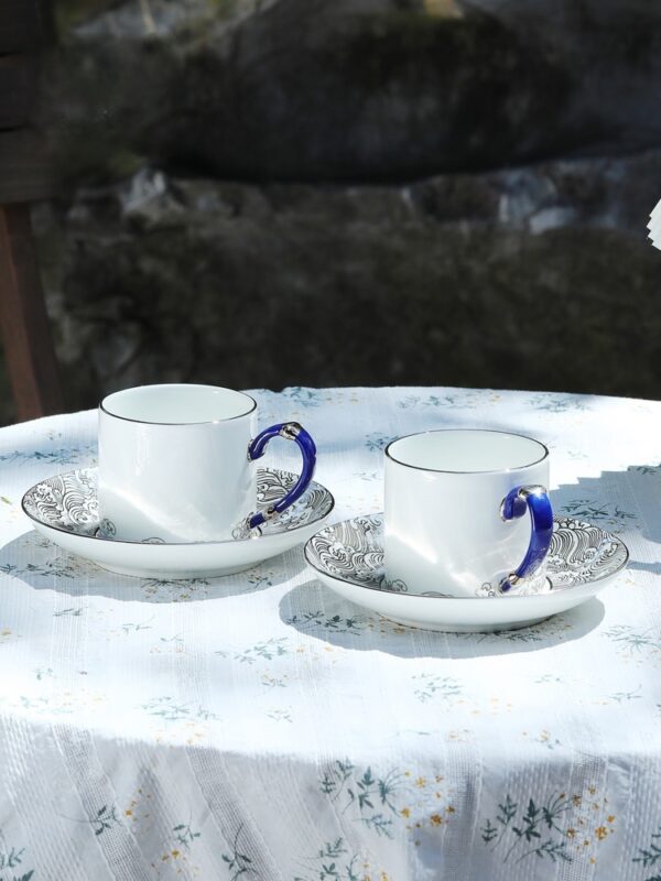 Pearls d Orient – Mr. Porcelain 4-piece Cup and Saucer Set (180mL)