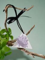 Natural WHITE ADMIRING PURPLE - Gypsum Fragrance Diffuser Hanging Piece