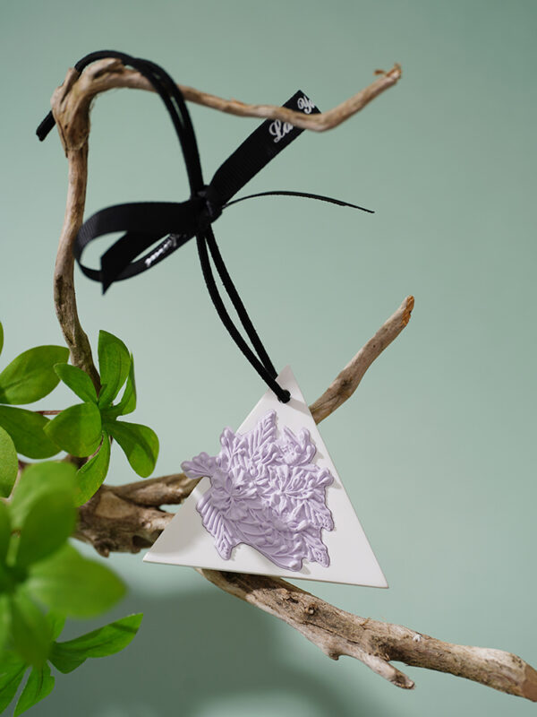 Natural WHITE ADMIRING PURPLE - Gypsum Fragrance Diffuser Hanging Piece