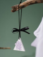 Natural WHITE ADMIRING PURPLE - Gypsum Fragrance Diffuser Hanging Piece