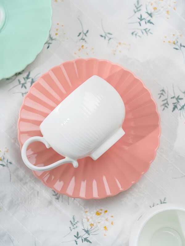 Moonlight 2-Piece Coffee Cup and Saucer Set (180ml - Light Pink)