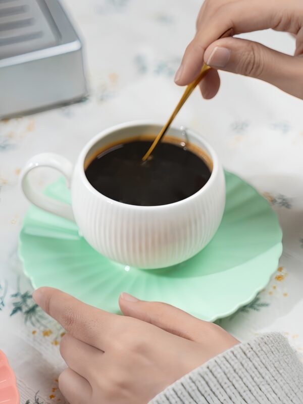 Moonlight 2-Piece Coffee Cup and Saucer Set (180ml - Bean Green)