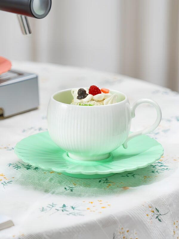 Moonlight 2-Piece Coffee Cup and Saucer Set (180ml - Bean Green)