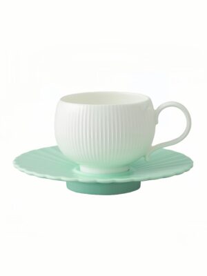 Moonlight 2-Piece Coffee Cup and Saucer Set (180ml - Bean Green)