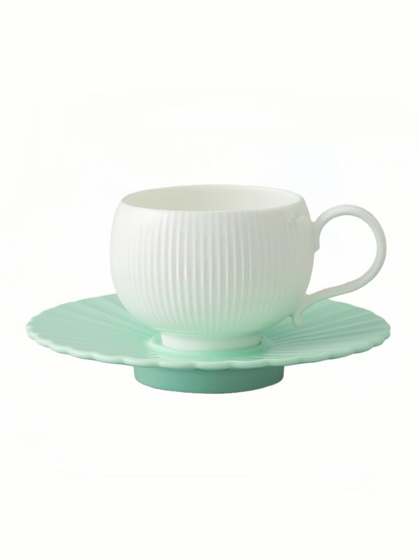 Moonlight 2-Piece Coffee Cup and Saucer Set (180ml - Bean Green)