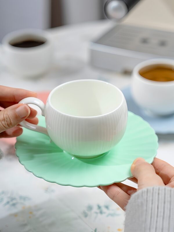 Moonlight 2-Piece Coffee Cup and Saucer Set (180ml - Bean Green)