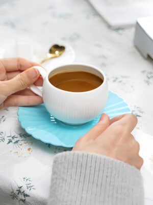 白月光2头杯碟（180ml-浅蓝）2