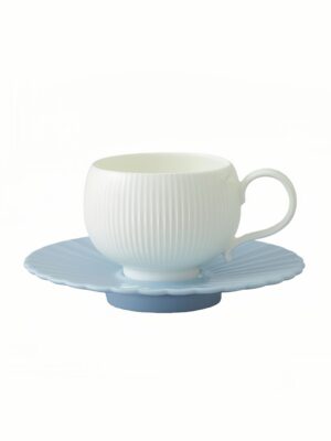 Moonlight 2-Piece Coffee Cup and Saucer Set (180ml - Dark Gray)