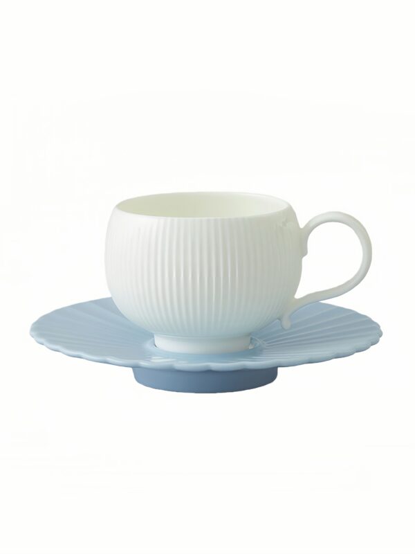 Moonlight 2-Piece Coffee Cup and Saucer Set (180ml - Dark Gray)
