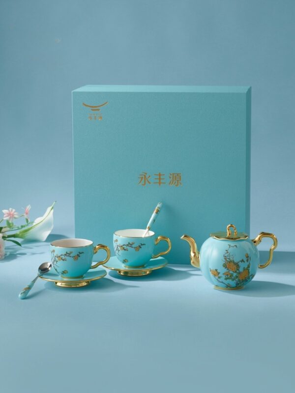 Lady Turquioa 8-piece Travel Coffee Set (480ml)