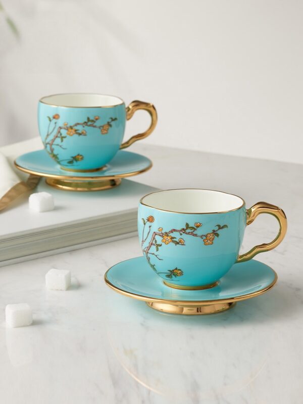 Lady Turquioa 4-piece Cup and Saucer Set (150ml)