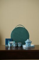 Silver Gilding Blue and White Porcelain Set