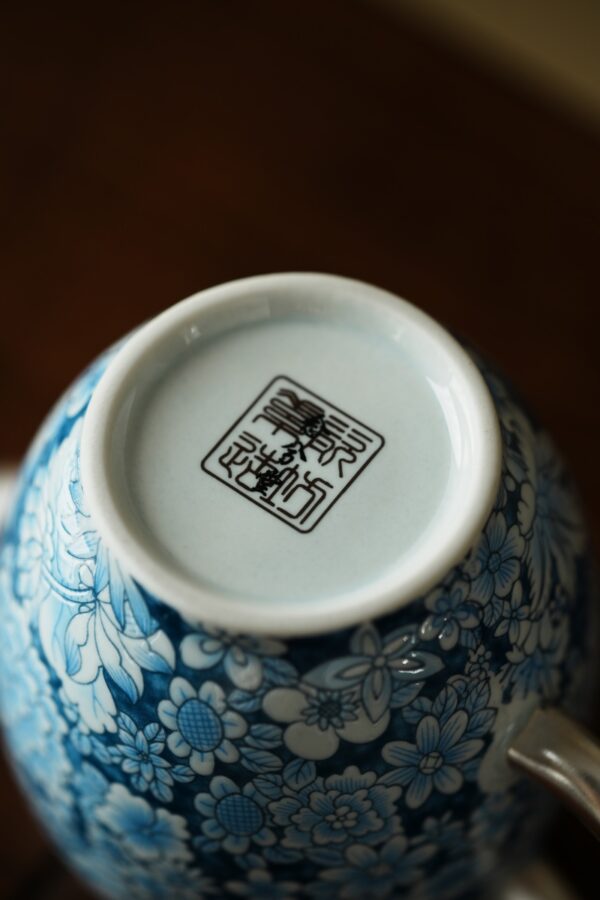 Silver Gilding Blue and White Porcelain Set