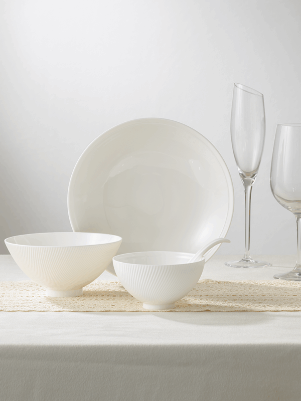 Athens White 4-pieces tableware (for one person)