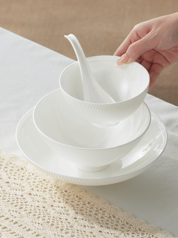 Athens White 4-pieces tableware (for one person)