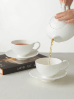 Athens White 6-pieces Tea Coffee Set (for 2 people)