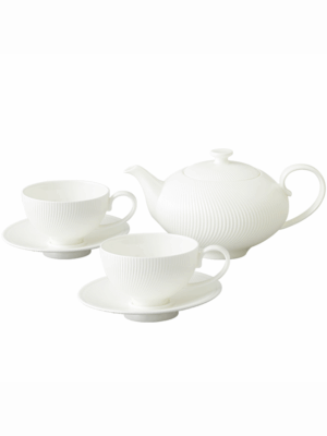 Athens White 6-pieces Tea Coffee Set (for 2 people)