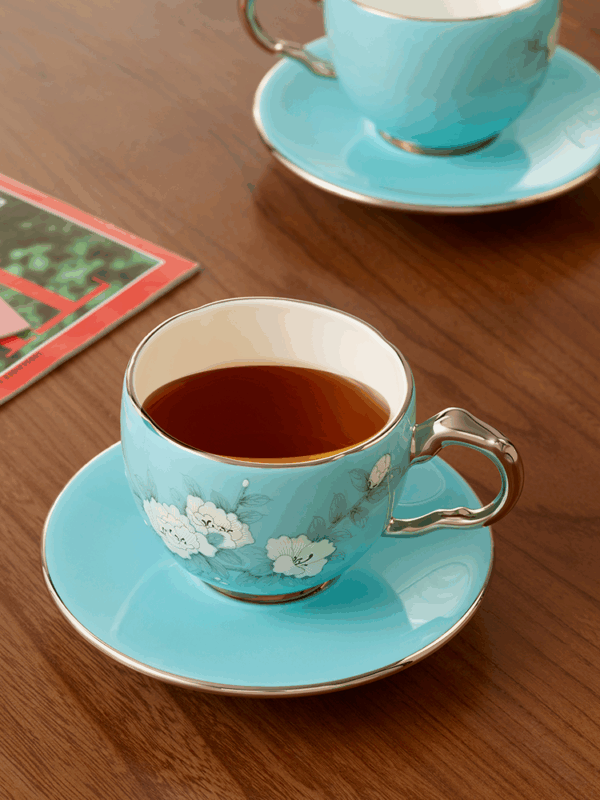 Azure Strokes 17-piece coffee set