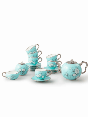 Azure Strokes 17-piece coffee set