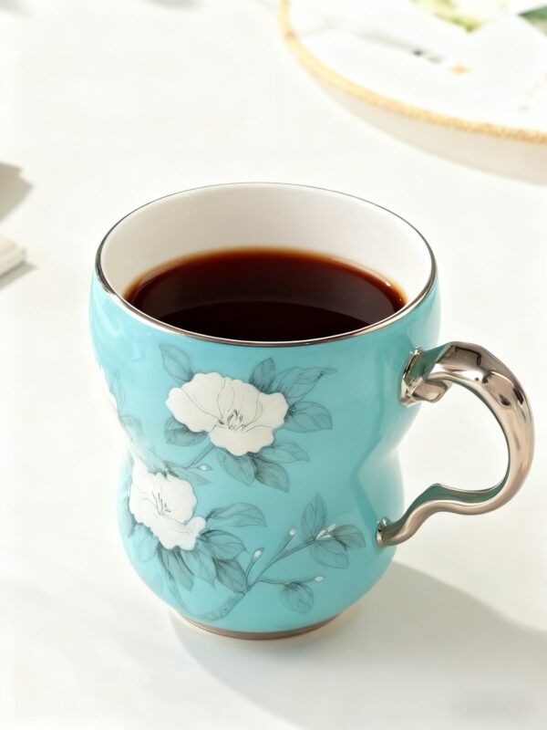 Azure Strokes Orchid Heart Single Cup (280ml)