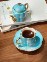 Elegant peony 4 piece Cup Pot Set