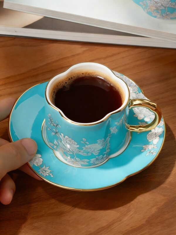 Elegant peony 4 piece Cup Pot Set