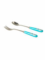 Elegant peony 2-piece fork and spoon set