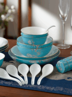 Elegant peony 38-piece Chinese dinnerware set