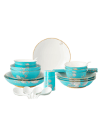 Elegant peony 38-piece Chinese dinnerware set