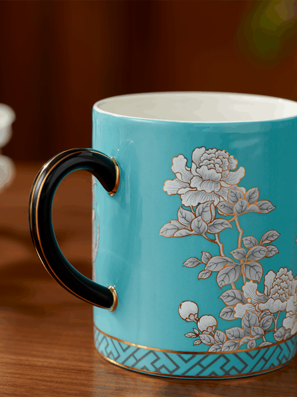 Elegant peony mug (350ml)