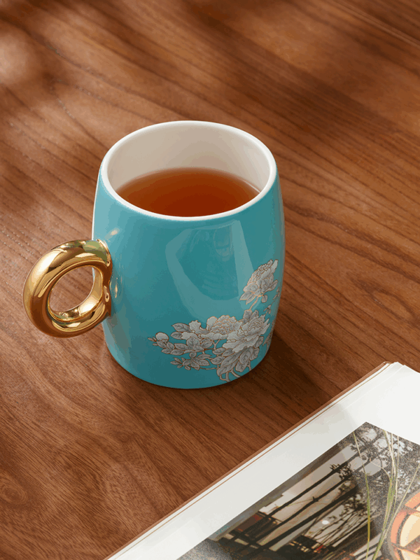 Elegant peony mug (380ml)