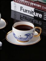 Pearls d Orient - 4-piece Coffee Cup and Saucer Set