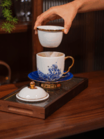 Pearls d Orient four-piece lid cup - Gold